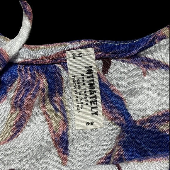 Free People Intimately White & Purple Spaghetti Strap Blouse S - Picture 5 of 9